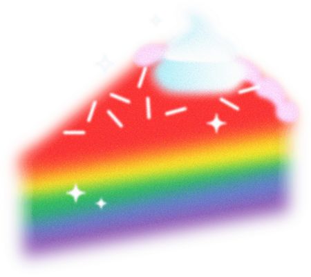 Aura Style Rainbow Cake