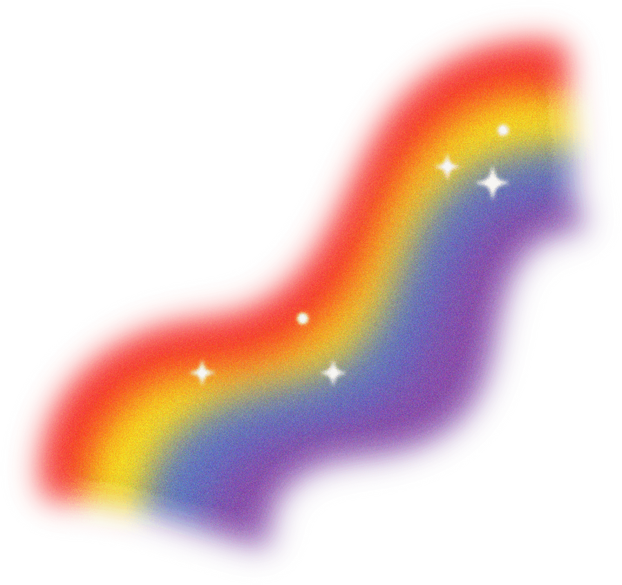 Aura Style Wavy Rainbow
